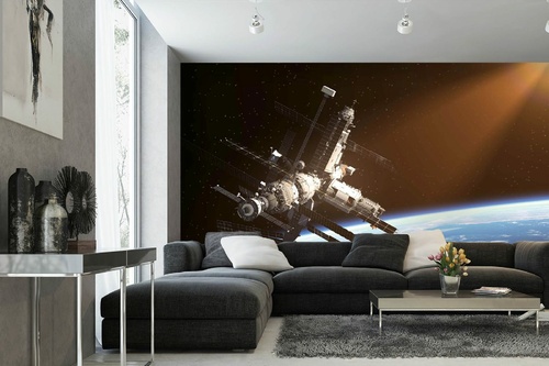 Vlies Fototapete - Raumstation 3D 375 x 250 cm